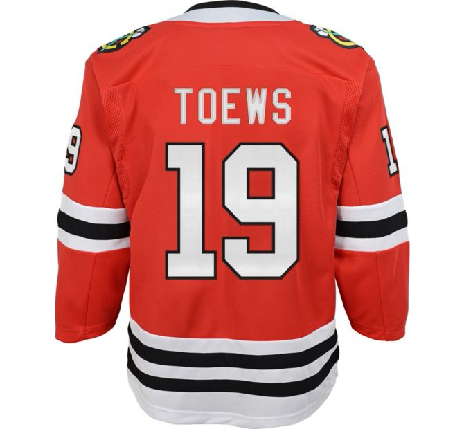 Youth Chicago Blackhawks Jonathan Toews NHL Branded Premier Home Red Jersey