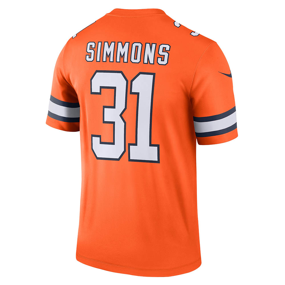 Men's Denver Broncos Justin Simmons Alternate Legend Jersey Orange